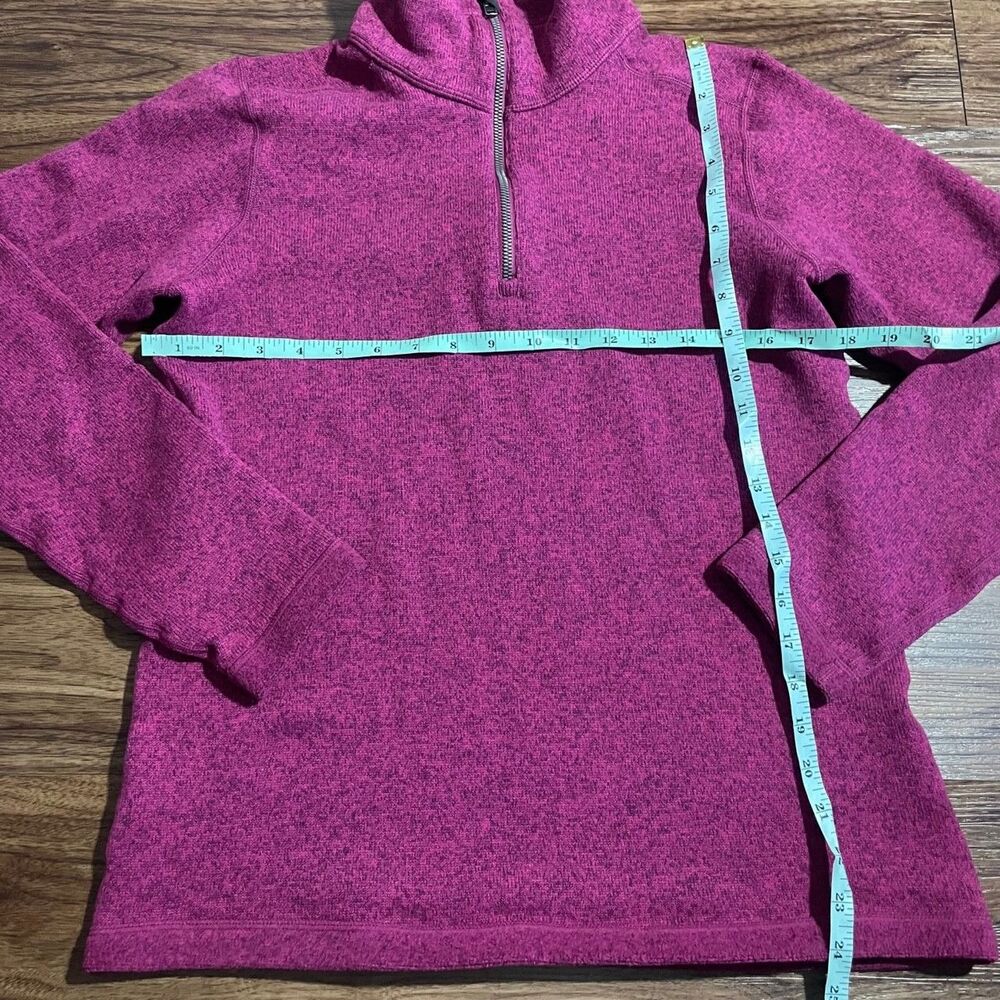 Eastern Mountain Sports 1/4 Zip Mock Neck Sweater Long Sleeve Womens L Pink - Picture 2 of 6